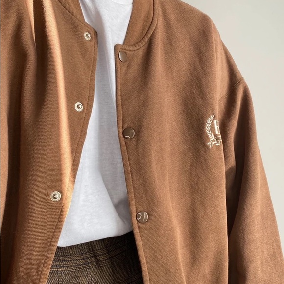 Vintage Brown Varsity Jacket - Picture 2 of 6